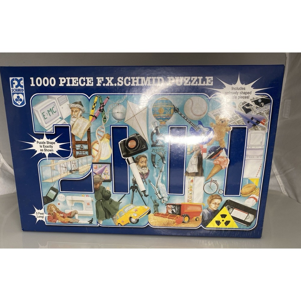 F.X. Schmid "2000: A Celebration of Milestones" Shaped 1000 Piece Jigsaw Puzzle